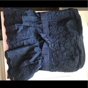 Navy Lace Fit and Flare Tube Top